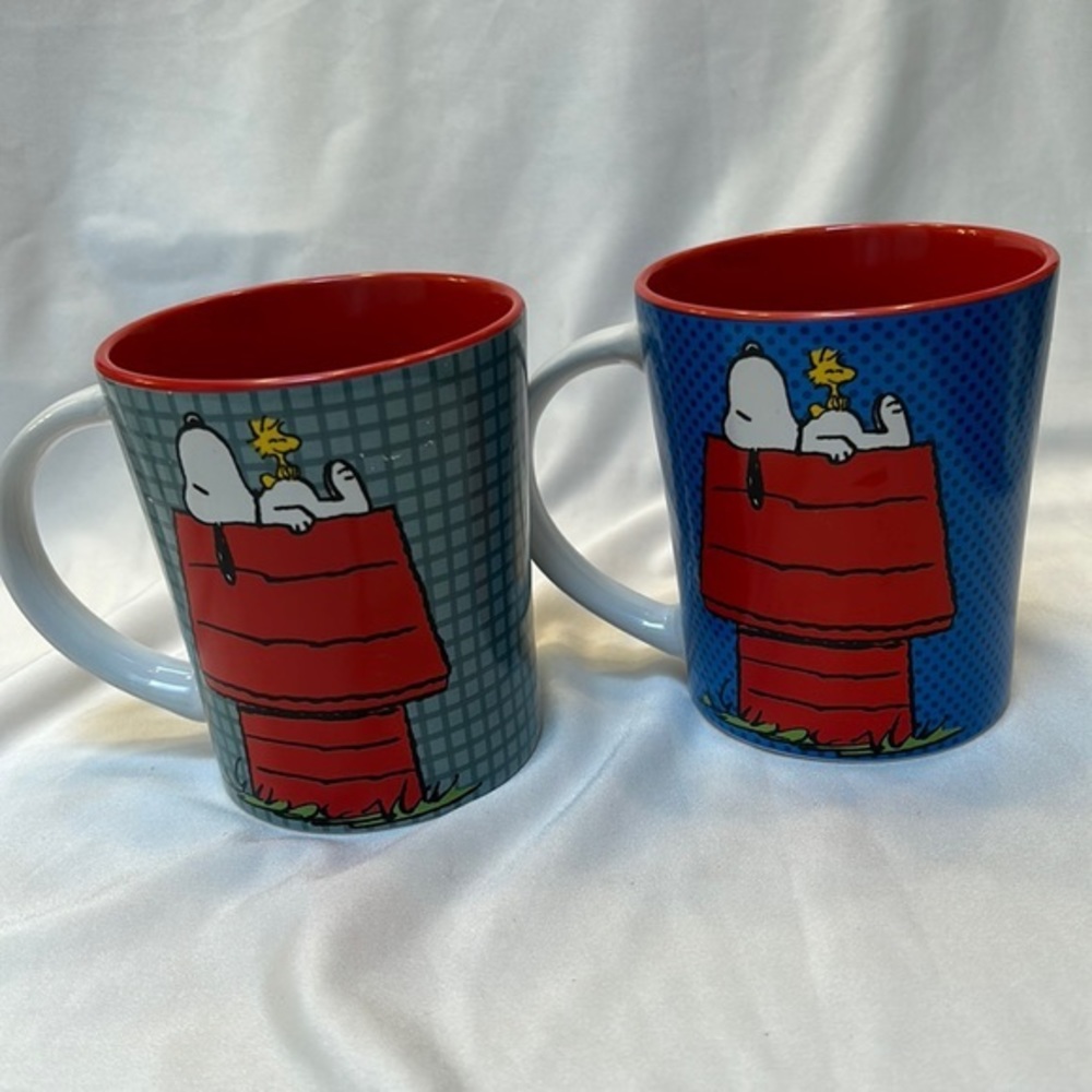 Gibson Overseas Inc. Peanuts Snoopy Coffee Mugs-Set of 2